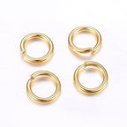 HDSupplies 100 Pieces - 304 Gold Tone Stainless Steel Jump Rings - 10mm - 18 Gauge (1mm Thickness) - color: Gold Tone Stainless Steel, size: 10mm / 1mm Thick / 18 Gauge