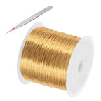 PATIKIL 24 Guage/ 0.5 mm 171 Feet Jewelry Craft Wire, Copper Beading Wires with Plier for Beading Jewelry Making Supplies Earrings Bracelets Accessories Sculpture Gardening, Rose Gold - size: 171 feet x 24 Guage