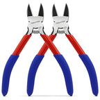 5" Small Wire Cutters - 2 Pack Side Cutter for Crafting Diagonal Cutting Pliers - Spring Loaded Wire Snips Dikes Clippers - Flush Cutters for Jewelry Making Artificial Flowers - size: 2 Pack
