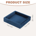 uxcell Stackable Jewelry Storage Tray, Empty Tray Drawer Organizer, Small Display Box for Earrings, Necklaces, Rings and Bracelets, Dark Blue - color: Dark Blue