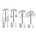MOOCA Enhance Your Jewelry Presentation with the 4 Pcs Set Acrylic Earring Display Stand - Perfect Showcase for Earrings, Countertop T Stand, and Stylish Jewelry Display, Black Color - color: Black