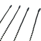 ONDEPOT 24 inch Military Spec Black Epoxy Coated 2.4mm Ball Chain Necklaces - pack of 50 pcs