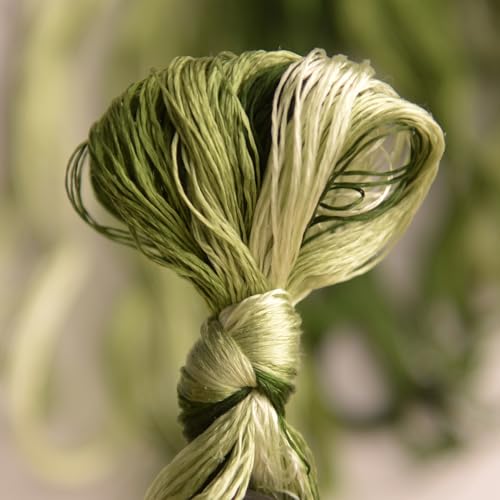 100% Nature Mulberry Handmade Embroidery Silk Thread Woven Jewelry Accessory Artificial Flowers Cross Stitch Floss DIY Sewing Kits 8 Gradient Colors 22m Each (45) - color: 45