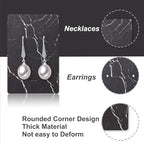 Earring Cards, Set Jewelry Making Supplies with 100 Pcs Earring Holder Cards 200 Pcs Earring Backs and 100 Jewelry Packaging for Earrings Necklace Jewelry Display, Bags 3.5x2.4 Inches (Marble Black) - color: Black Marble Pattern