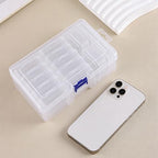SUTOKAKA 14Pcs Small Bead Organizers with Plastic Storage Box, Mini Clear Jewelry Bead Container, Small Components Holder Case for DIY Nail Art, Bracelet & Earring Crafting - size: 14s+1l