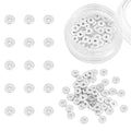 BEADIA Silver Plated Disk Spacer Beads 4x1.2mm 50pcs for Jewelry Making Findings Non Tarnish - color: Silver, size: 4x1.2mm Disk