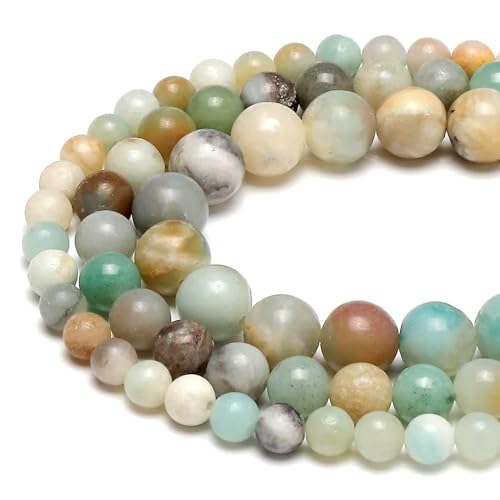 6mm Round Amazonite Stone Beads for Jewelry Making Natural Gemstone Semi Precious Strand 15 Inch(58-60pcs/Strand) - color: Amazonite Stone, size: 6mm