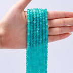 Natural Faceted Tianhe Stone Cube Beads 5-5.5mm 60pcs/str Loose Square Semi Gemstone Stone Beads for Making Bracelets Necklace Earrings - color: Tianhe Stone