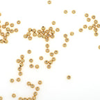 350 Pcs Mix 18K Gold Filled Spacer Beads,2mm 3mm 4mm 5mm that Do Not Fade Easily Smooth Round Beads Seamless Ball Beads, Gold Beads for DIY Necklace Bracelet Jewelry Making - size: Mix-2/3/4/5mm