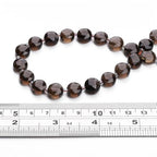 BEADIA Natural Faceted Smoky Quartz Rondelle Disk Stone Beads 10x5mm 37cm for DIY Chain Jewelry Making - color: Smoky Quartz