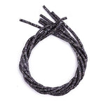BEADIA Natural Black Spectrolite Spacer Beads Caps Loose Semi Gemstone for Beading Jewelry Making 4mmx2mm 38cm - color: Black Spectrolite, size: Round 4mm x 2mm