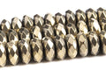 Full Strand 5-6x3MM Champagne Gold Tone Hematite Beads Faceted Rondelle Gemstone Loose Beads Fast Free Supply