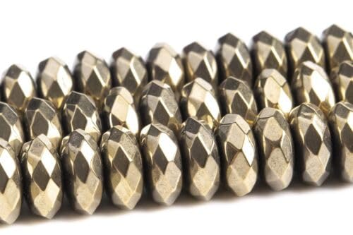 Full Strand 5-6x3MM Champagne Gold Tone Hematite Beads Faceted Rondelle Gemstone Loose Beads Fast Free Supply