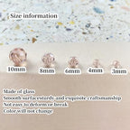 Crystal Glass Beads 50 Pieces 10mm Round Faceted Glass Spacer Beads for Jewelry Making Bracelet Earring Necklace DIY Craft Supplies(Pink AB) - color: Pink AB, size: 10mm