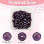 1 Box 6MM 120PCS Natural Amethyst Round Beads with Hole Purple Gemstone Crystal Chakra Reiki Power Energy Loose Spacer Charm Bead Bulk for Jewelry Making Earrings Bracelets DIY Craft Supply