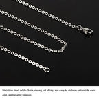 UMAOKANG 30 Pack Silver Chains for Jewelry Making, Stainless Steel Cable Chains Bulk Unisex Necklace Jewelry Chain (18 Inches) - color: Silver Cable, size: 18 Inch