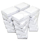 TheDisplayGuys - 25-Pack #21 Cotton Filled Cardboard Paper Jewelry Boxes Gift Case - Marble White (2.6" x 1.6" x 1.0") - for Shipping or Storage - size: 1 Count (Pack of 25), style: 2.6" x 1.6" x 1.0" (#21)