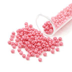 Craftdady 11/0 Round Glass Seed Beads 2.3mm Opaque Pink Tiny Loose Pony Spacer Beads About 5300Pcs for Jewelry Making Hole: 1mm - color: Opaque Pink, 2.3mm