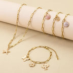 SMYHTGLIF 20 Pack Paperclip Chain Bulk Necklace Bracelet for Jewelry Making 4mm Gold Plated Stainless Steel Necklace Bracelet for Women - color: Gold