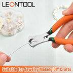 4.6" Mini End Cutting Plier | Precision End Nipper for Zipper Install Stops, Wire Cutting & Nail Pulling | Fine Polished High Carbon Steel | Professional Jewelry Making & Shoes Repair Tool - style: End Nipper-Green