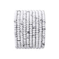 BEADIA Natural White Howlite Disk Stone Beads 4x2mm 160pcs Rondelle Loose Semi Gemstone Beads for Jewelry Making Design - color: White Howlite