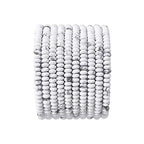 BEADIA Natural White Howlite Disk Stone Beads 4x2mm 160pcs Rondelle Loose Semi Gemstone Beads for Jewelry Making Design - color: White Howlite
