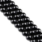 HAAMIIQII 8mm Natural Black Onyx Beads Round Gemstone Loose Beads for Jewelry Making 2 Strands (92-96pcs) - color: Black Onyx, size: 8mm (92-96pcs)