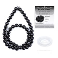 Natural Stone Beads Round Genuine Real Stone Beading Strand Loose Gemstones DIY Smooth Bead for Bracelet Necklace Earrings Jewelry Making (Black Onyx, 8mm 45 Pieces) - color: Black Onyx, size: 8mm 45pcs