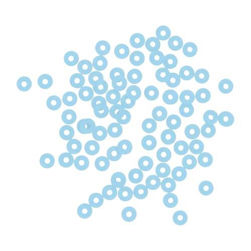 Mandala Crafts Light Blue Heishi Beads 4mm – 6000 Flat Polymer Disc Clay Beads for Adult Jewelry Making Spacer Beads, Bracelets, Necklaces, and Earrings - color: Light Blue, size: 4mm 6000 PCs