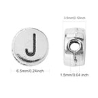 DanLingJewelry 200Pcs Antique Silver Round Letter Beads - Alphabet & Initial Letter Beads for Jewelry Craft Making - color: 200pcs - alphabet - random