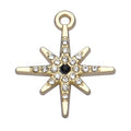 Pack of 20 Rhinestone Charms Gold Plated Pendants Pave Crystal Accessories for Necklace Bracelet Jewelry Making DIY Crafting - color: (Star)VID61602