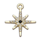 Pack of 20 Rhinestone Charms Gold Plated Pendants Pave Crystal Accessories for Necklace Bracelet Jewelry Making DIY Crafting - color: (Star)VID61602