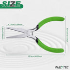 Flat Nose Pliers 5 Inches Mini Duck Bill Pliers Chain Nose Pliers Smooth Jaw Pliers Flat Nose Jewelry Pliers Precision Jewelry Making Hand Tools for Jewelry Making Wire Bending - style: Flat Nose Pliers