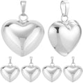 Beebeecraft 10Pcs 925 Sterling Silver Plated Heart Charms Metal Brass Love Heart Puffy 3D Shaped Pendant Charm for Jewelry Making Valentine DIY Crafts Necklace (20x20.5x10mm) - color: Silver, size: 20x21x10mm