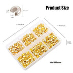 600 Pieces Crimp Bead Covers 4mm Open Half Round Crimp Bead Knot Cover Silver Small Beads for Jewelry Craft Making - color: Gold
