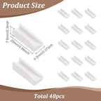 FINGERINSPIRE 48 PCS Plastic Flat Nose Plier Replacement Tips White Replacement Jaws for Flat Nose Pliers Plastic Plier Replacement Covers for Nylon Jaw Pliers Jewelry Pliers Tool Replace Accessories