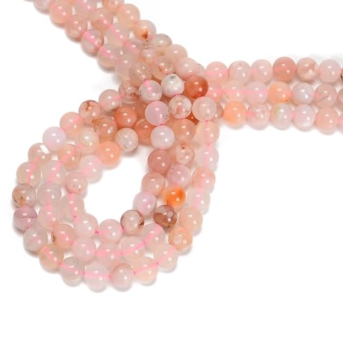 38Pcs 10mm Coffee Vein Agate Natural Round Loose Real Stone Beads Gemstone Genuine for DIY Hand Made Craft Jewelry Bracelet Earring Necklace String Making Energy Healing Power - color: Coffee Vein Agate, size: 10mm