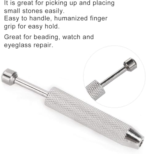 Piercing Ball Grabber,Tweezer Jewelry Bead Grabber Tweezers Holder Prong Holder Tool with 4 claws for soldering welding [short]