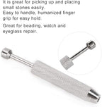 Piercing Ball Grabber,Tweezer Jewelry Bead Grabber Tweezers Holder Prong Holder Tool with 4 claws for soldering welding [short]