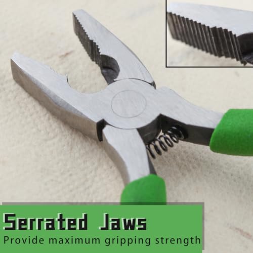 SPEEDWOX Mini Lineman's Pliers with Wire Cutter 4-1/2 Inches Multi Use Combination Plier Thin Small Side Cutters Serrated Jaw Micro Linesman Plier Precision Fine Jewelry Making Beading Hobby Craft - style: Lineman's Clamp