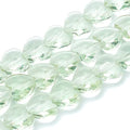 Cheriswelry 100pcs Heart Transparent Glass Beads - 14mm Faceted Heart Shape Pale Green Crystal Loose Spacer Beads for DIY Bracelet Jewelry Making - color: Pale Green, Transparent