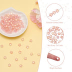 UR URLIFEHALL 100 Pcs Pink Imitation Jade Glass Star Beads with Glitter Powder Glass Beads for Earring Bracelet Necklace Jewelry DIY Making - color: 100pcs-8x8.5x4mm-pink imitation jade glass star