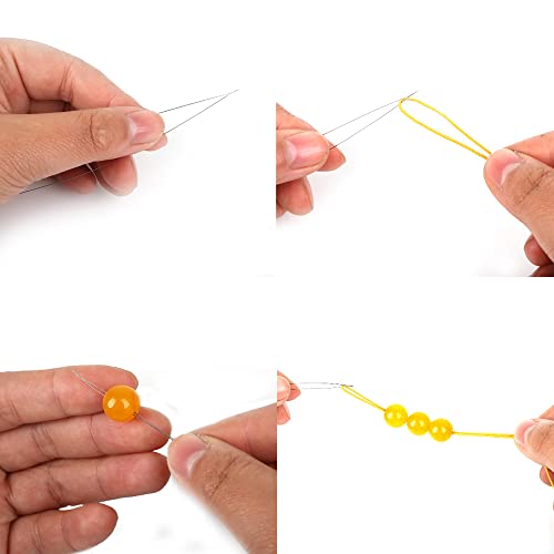 14pcs Tatting Shuttle Kit, Qtopun 10pcs Colorful Plastic Waving Shuttles 1 Beading Needles 3 Crochet Hooks for Lace DIY Hand Lacemaking Craft Tool