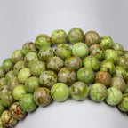 MJDCB 8mm Fruit Green Imperial Jasper Gemstone Beads Round Loose Stone Bead for Jewelry Making Bracelets Necklaces - color: Fruit Green Imperial Jasper, size: 8mm