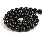 90pcs 4mm Natural Black Onyx Gemstone Round Spacer Loose Stone Beads for Jewelry Making 15.5" 1 Strand (Black Onyx, 4mm 90Beads) - color: Black Onyx, size: 4mm 90Beads