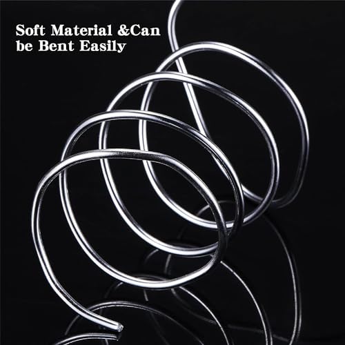 TecUnite Aluminum Craft Wire for Sculpting Bendable Metal Beading Wire for DIY Jewelry Making (1 Roll,Silver,100 m x 3 mm) - size: 100 M X 3 Mm