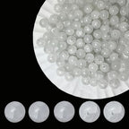 8mm Crackle Glass Beads for Jewelry Making, 700Pcs Round Crystal Beads for Bracelets, DIY Crafts (Lt Grey Crackle) - color: Lt Grey Crackle