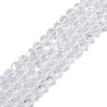 Clear Quartz 6mm Gemstone Triangle Faceted Round Loose Beads Strand 15.5" DIY Jewelry Making - color: Clear Quartz