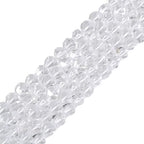 Clear Quartz 6mm Gemstone Triangle Faceted Round Loose Beads Strand 15.5" DIY Jewelry Making - color: Clear Quartz