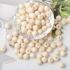 6mm Massive Beads Natural Wooden Round Loose Beads Jewelry Making with Thread 200 PCS(Golden Bamboo, 6mm) - color: Golden Bamboo, size: 6mm